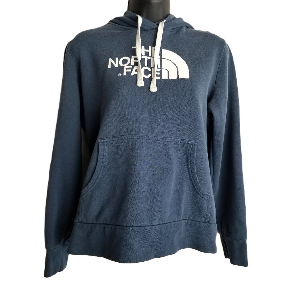 The North Face Half Dome Hoodie Medium Navy Blue Pullover Logo Athleisure